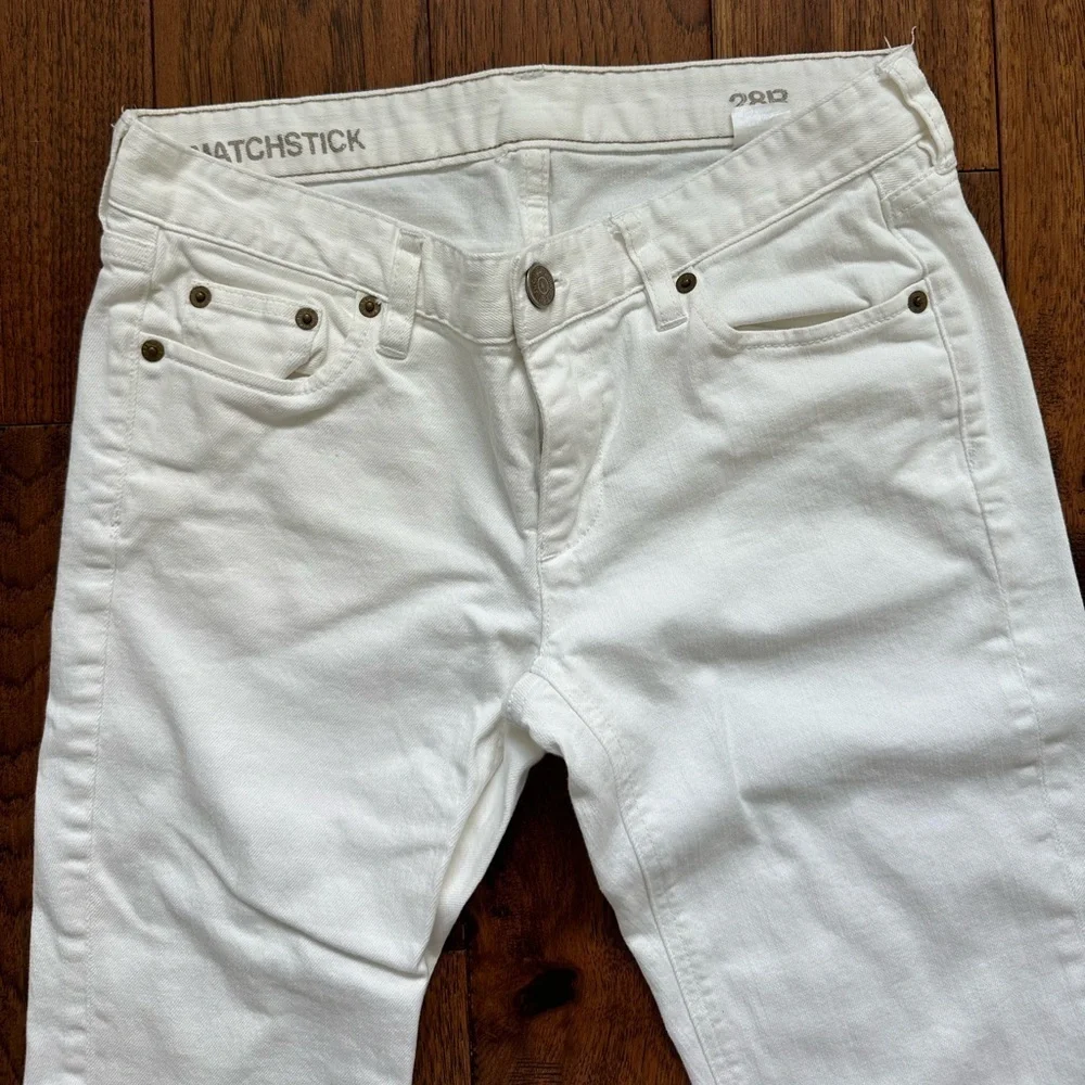 J. Crew White Straight-Leg Jeans Size 28R